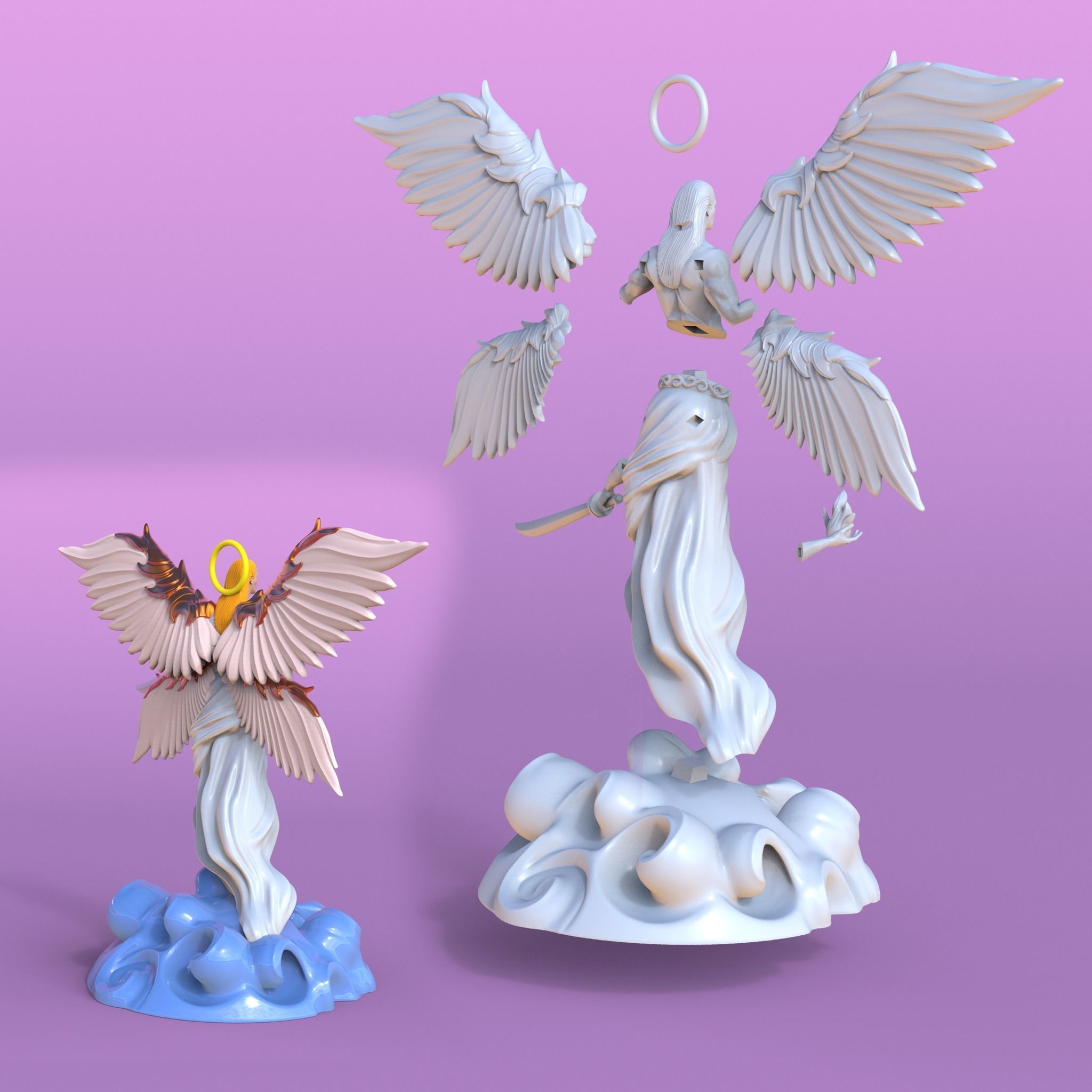 Arcangel - angel 3D print model_7