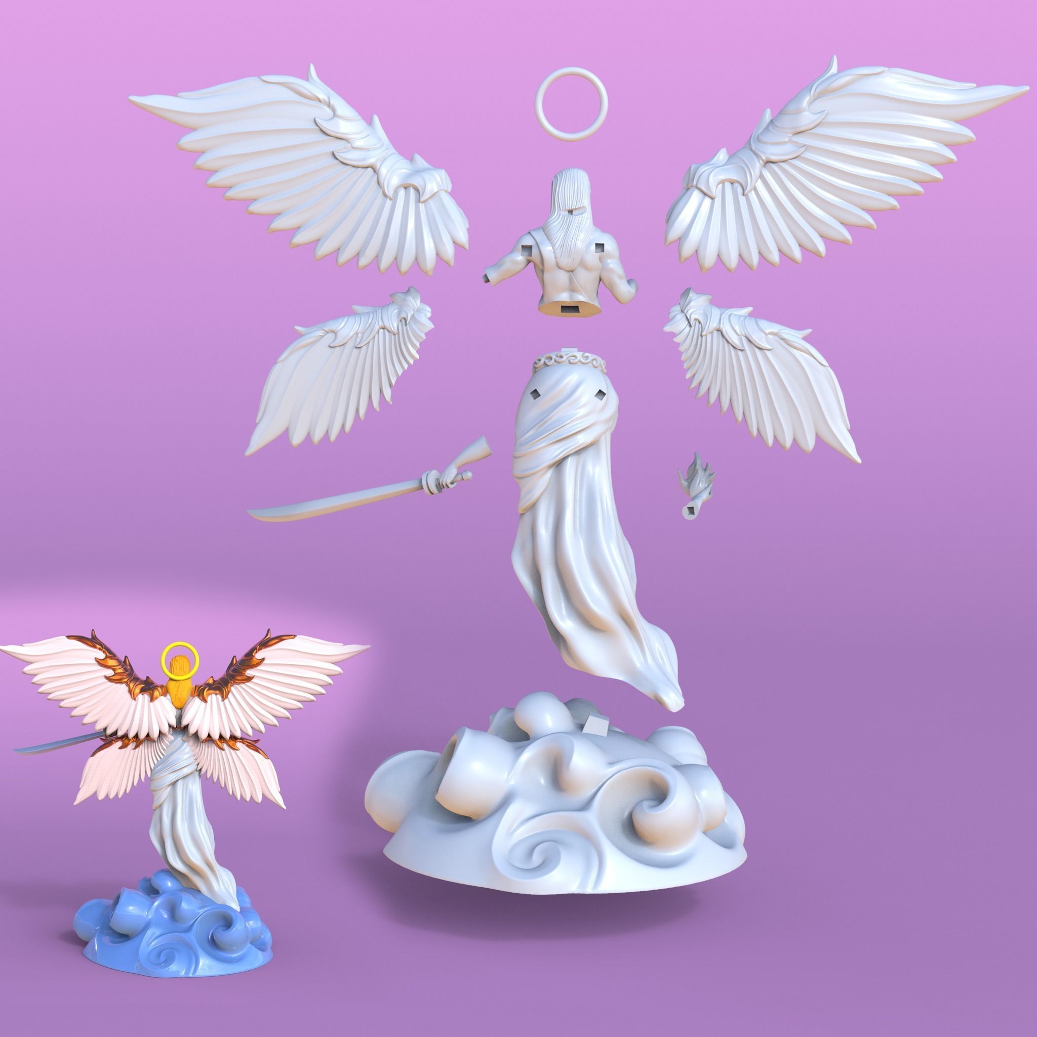 Arcangel - angel 3D print model_5