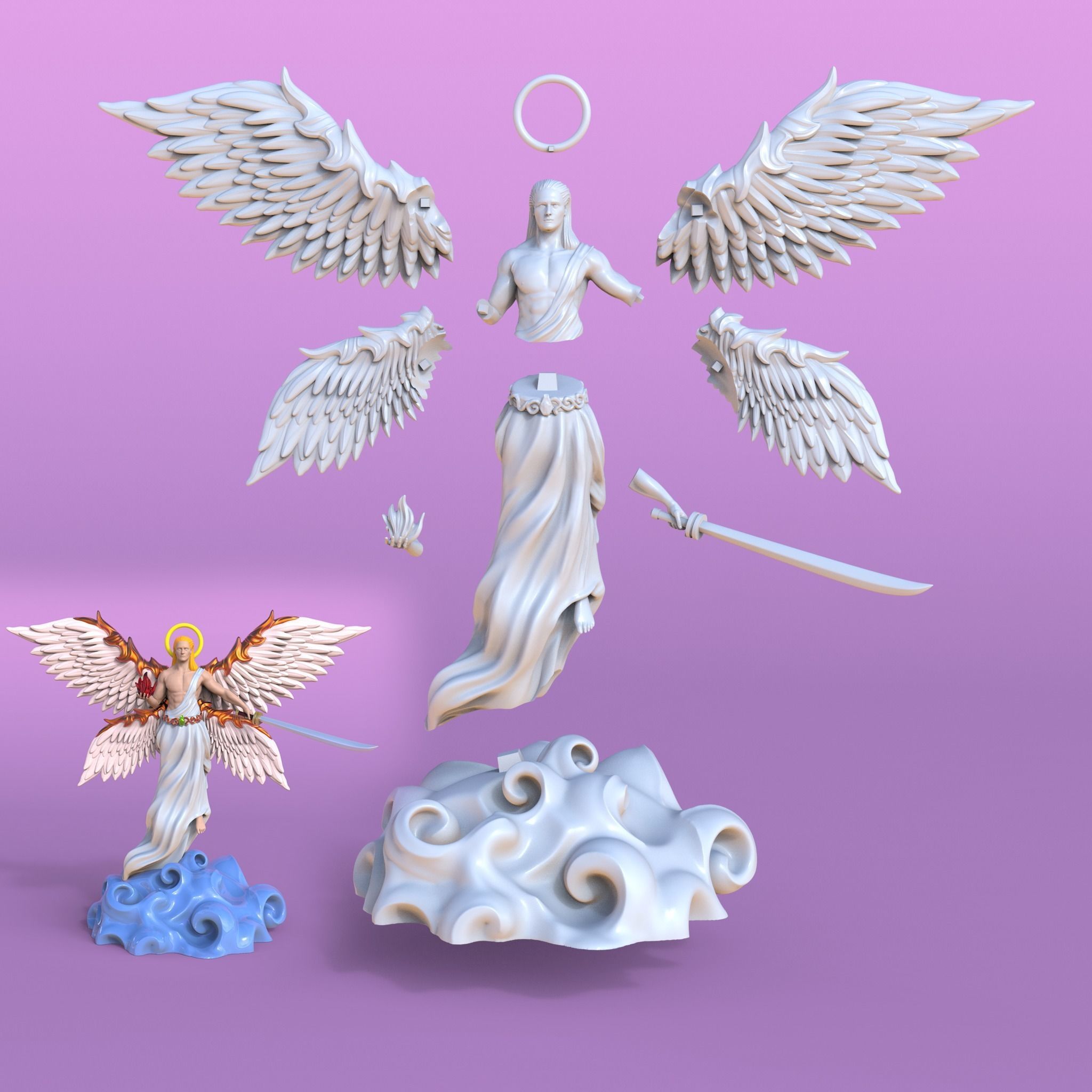 Arcangel - angel 3D print model_1
