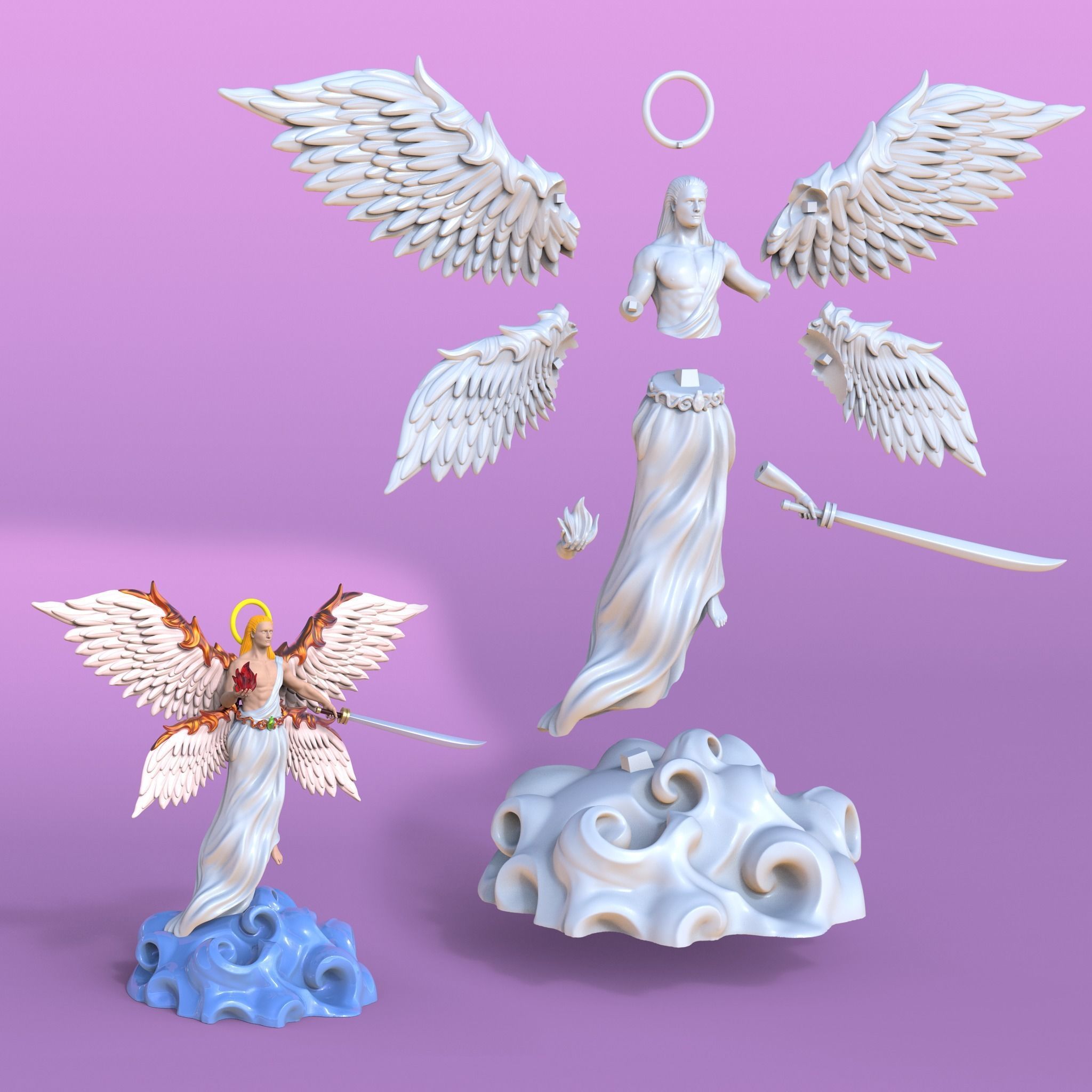 Arcangel - angel 3D print model_9
