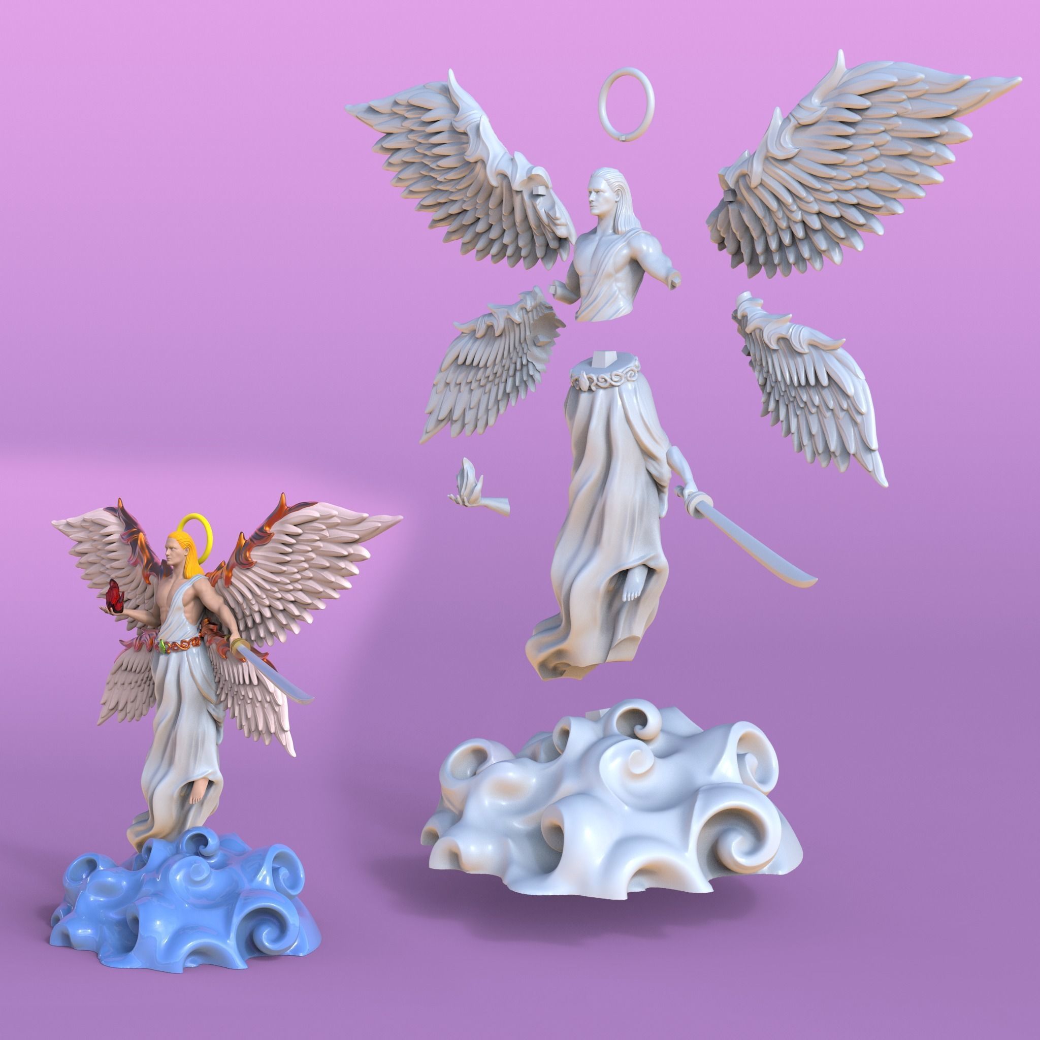 Arcangel - angel 3D print model_3