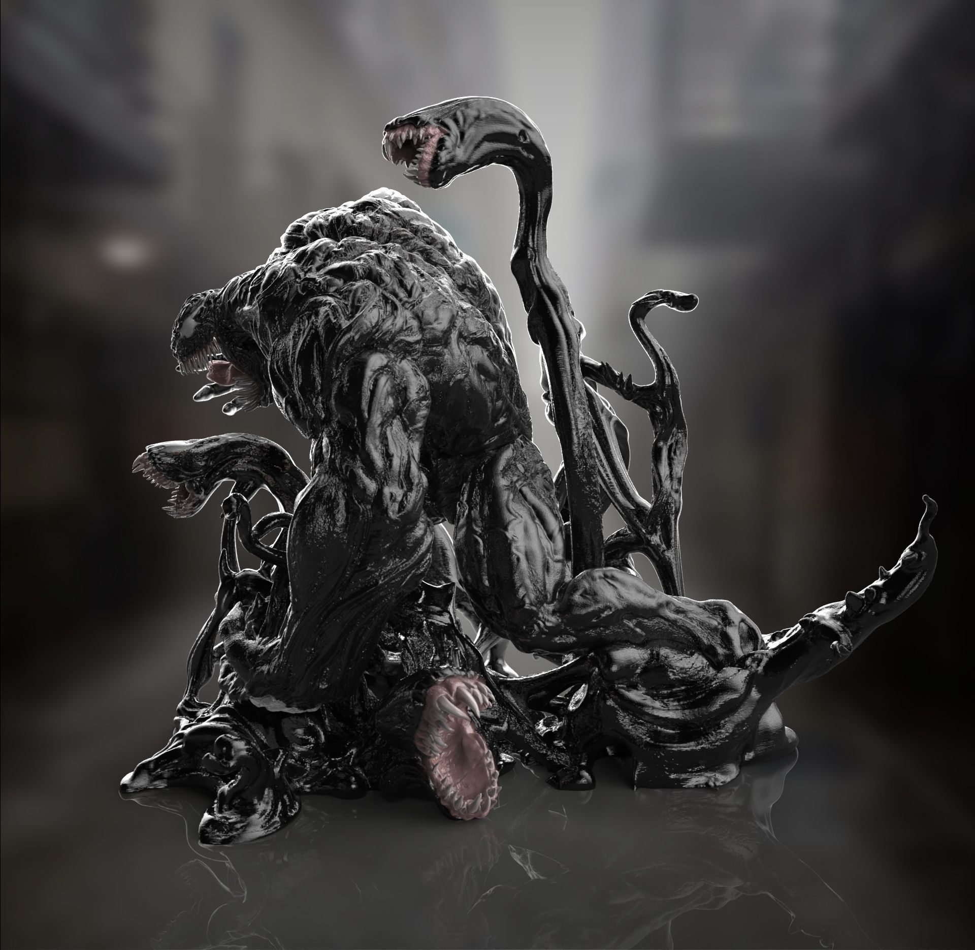 Venom statue of 3D print model_3
