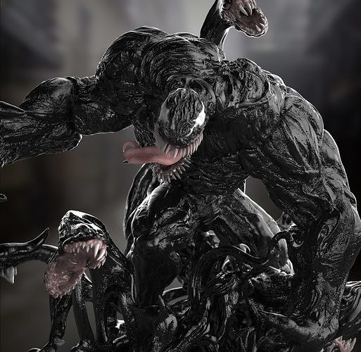 Venom statue of 3D print model