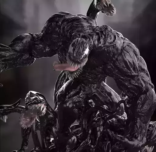 Venom statue of 3D print model