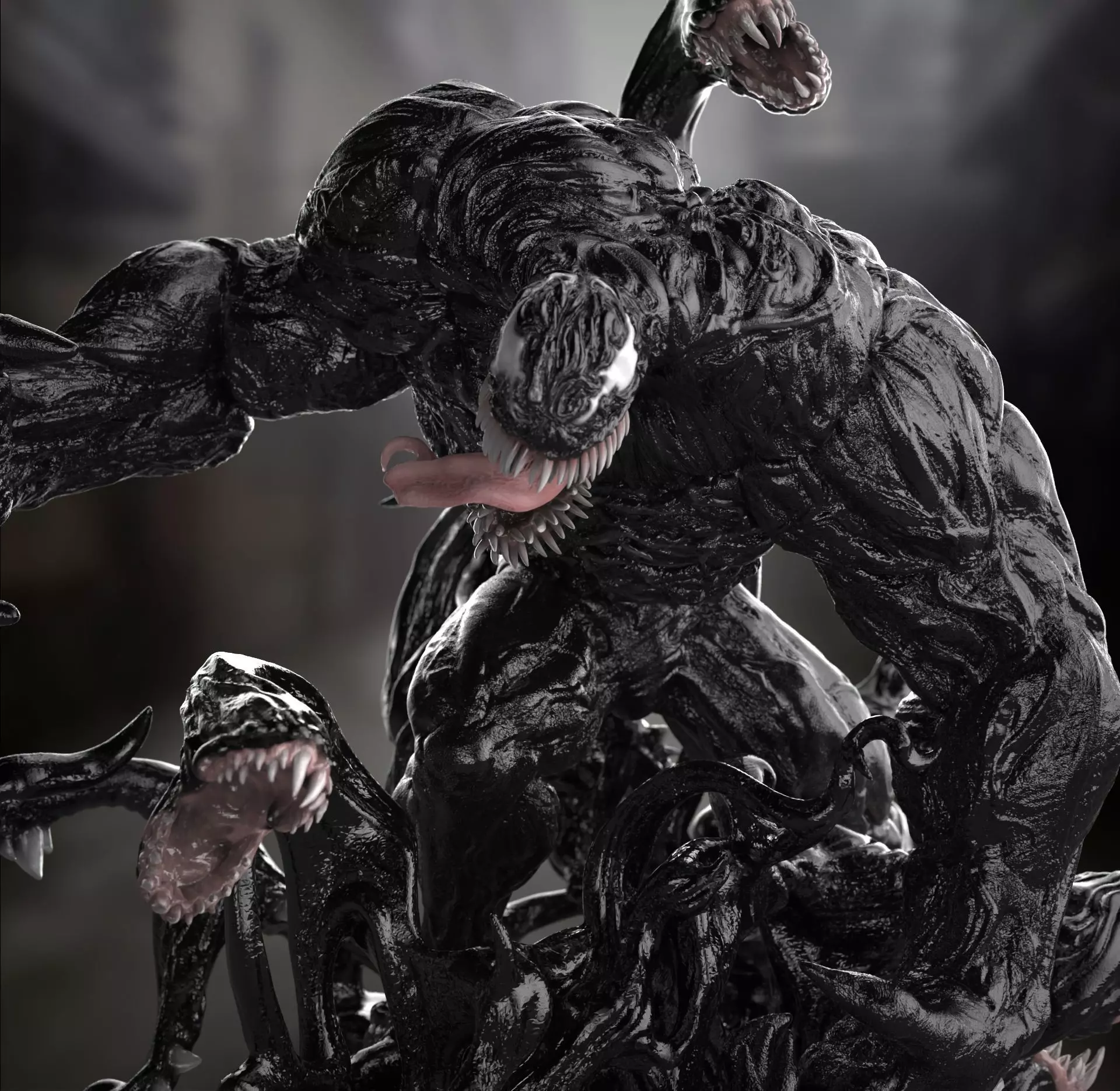 Venom statue of 3D print model_0