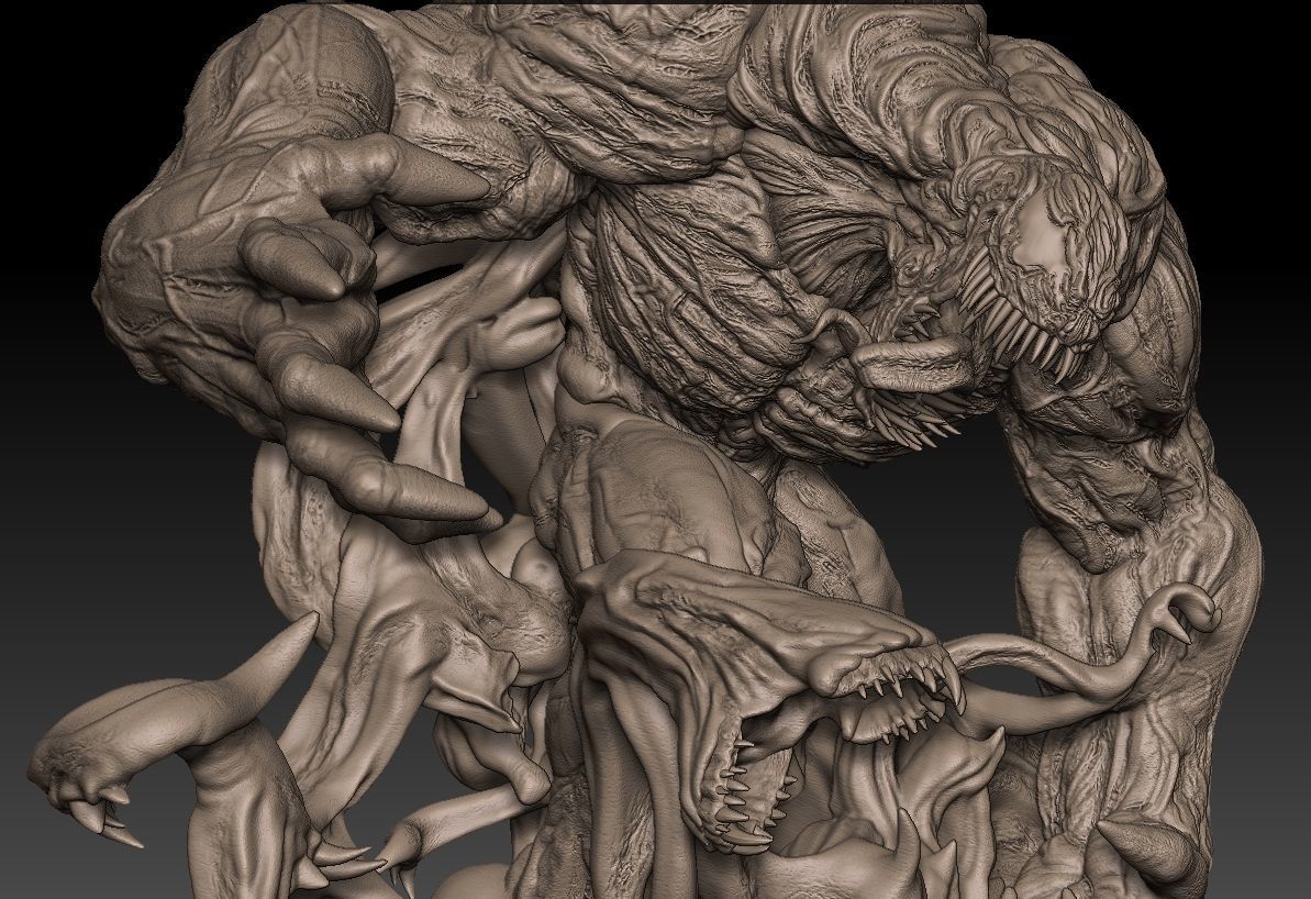 Venom statue of 3D print model_12