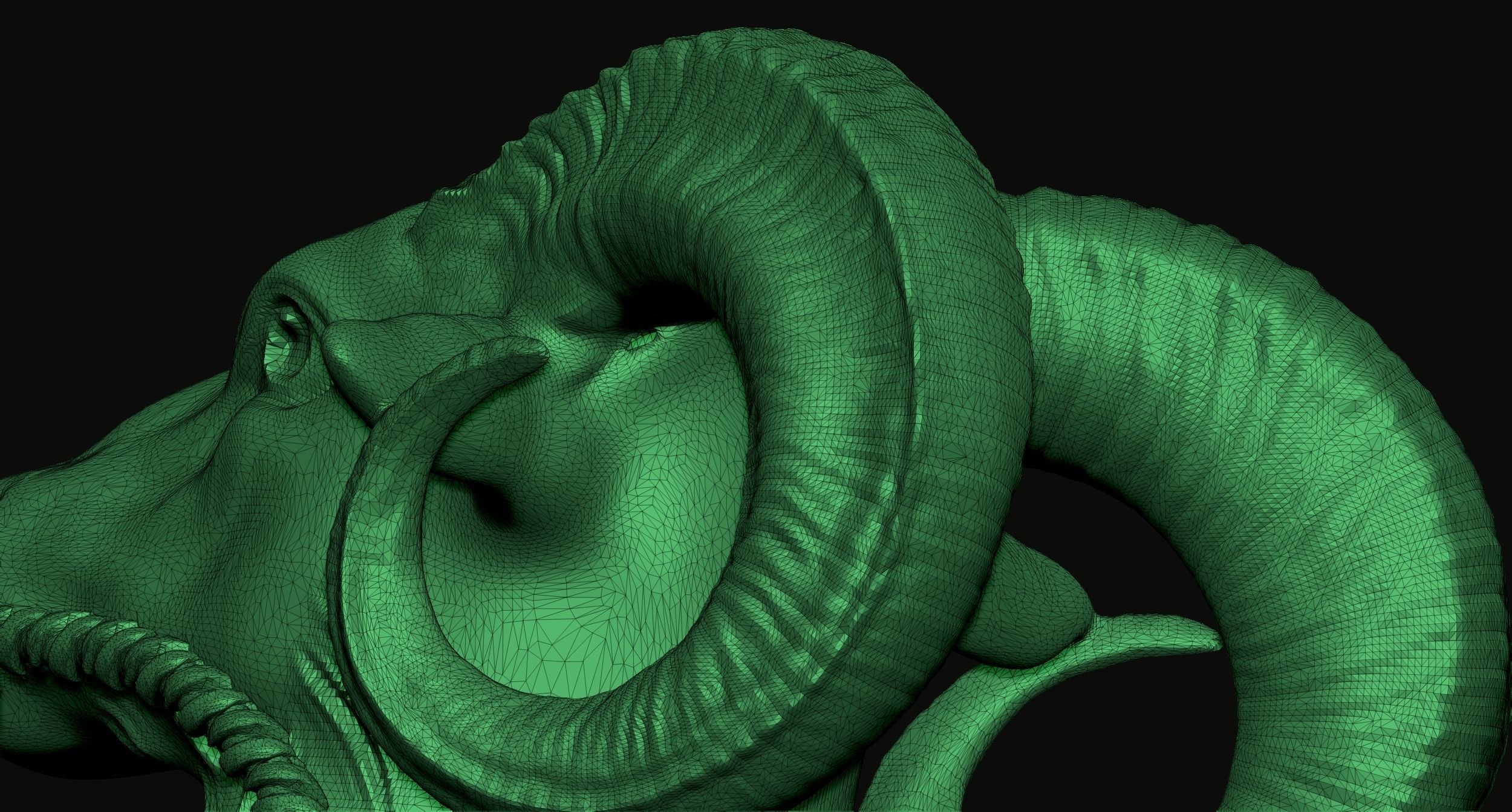 Goat Statue 3D print model 3D print model_3