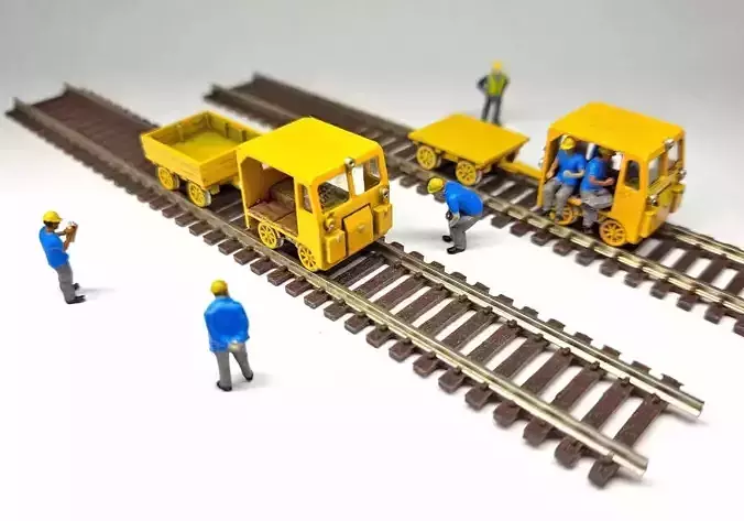 N Scale Speeder and Wagons 3D print model