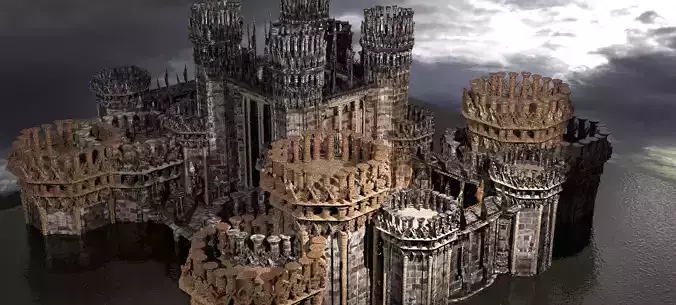 Elden Ring Inspired Castle 2 Kitbash 1  3D model