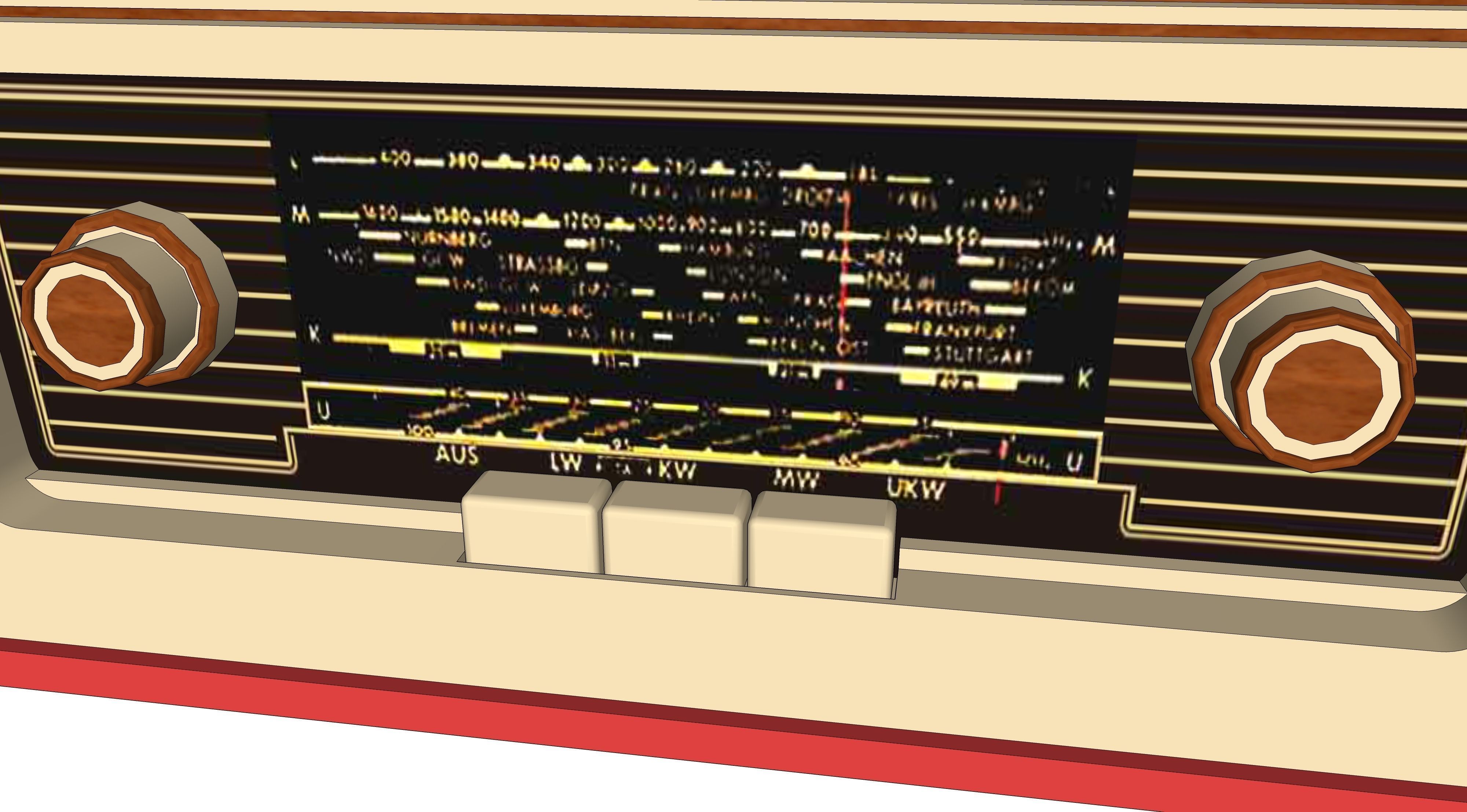 vintage radio 2 3D model_9