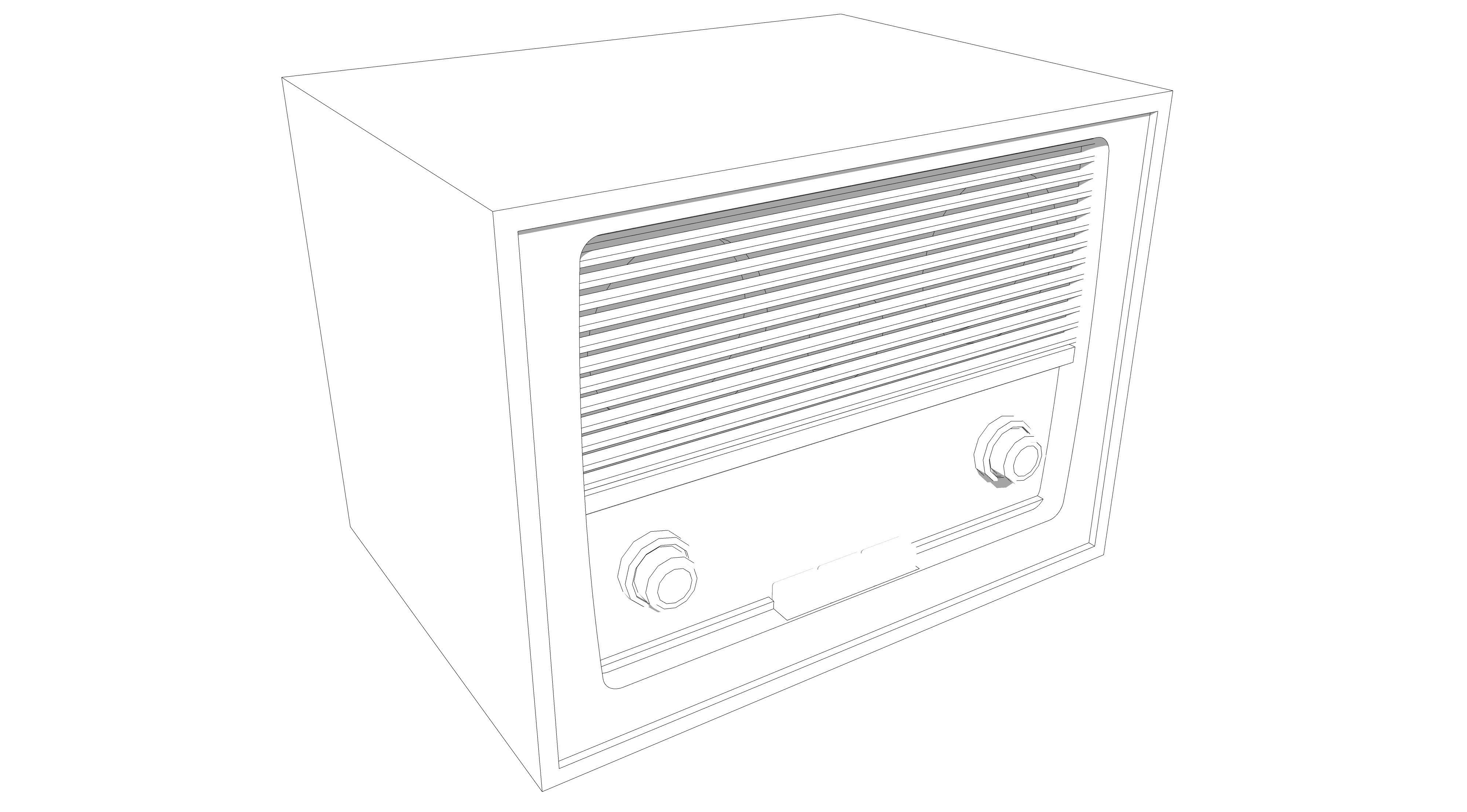 vintage radio 2 3D model_12