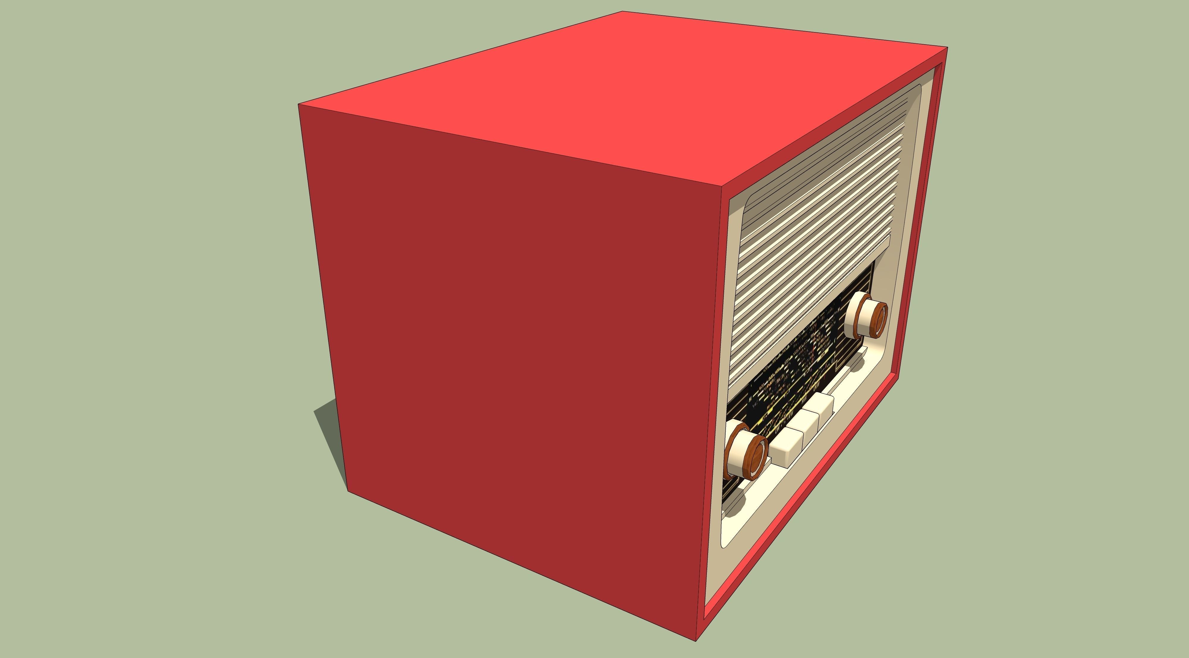 vintage radio 2 3D model_7