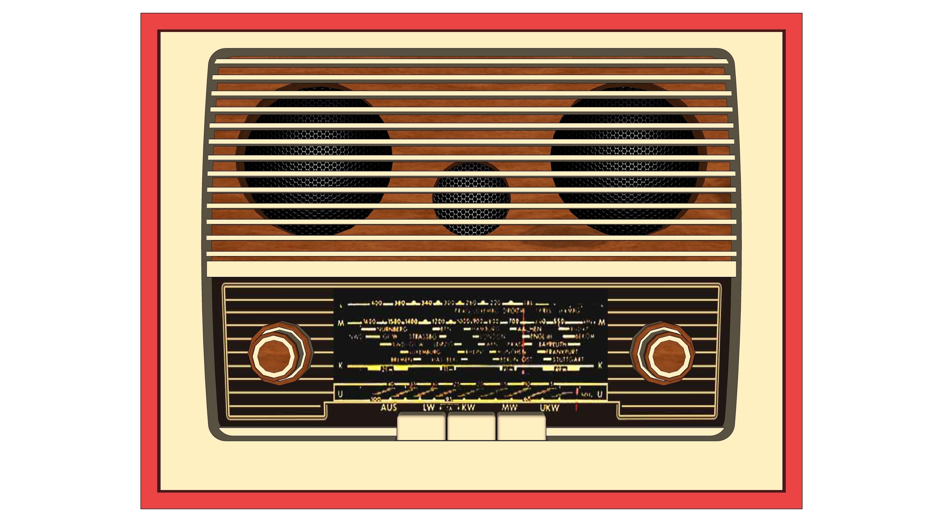 vintage radio 2 3D model_8