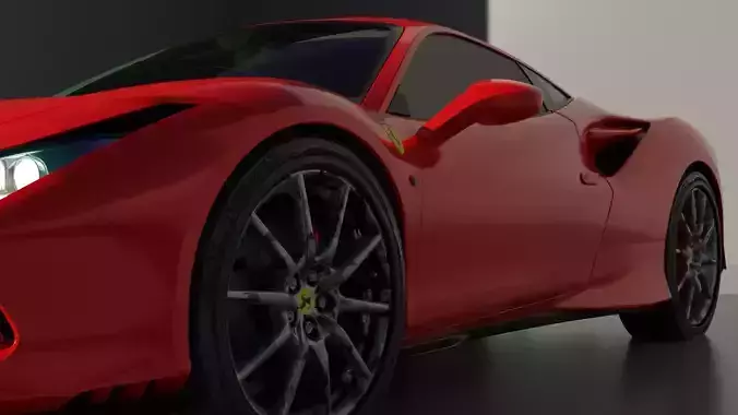 Car Rigged - Ferrari F8 3D model
