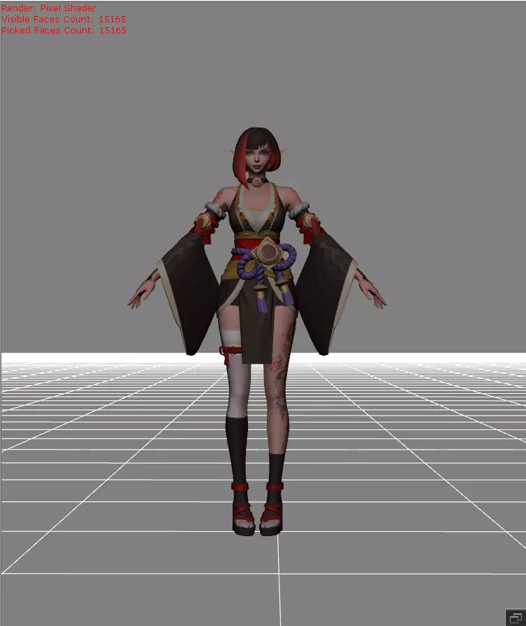 Karina Spilder Lily Skin 04 Low-poly 3D model