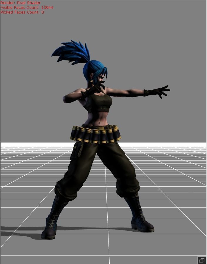 Karina - Leona KOF Skin 06 Low-poly 3D model_4