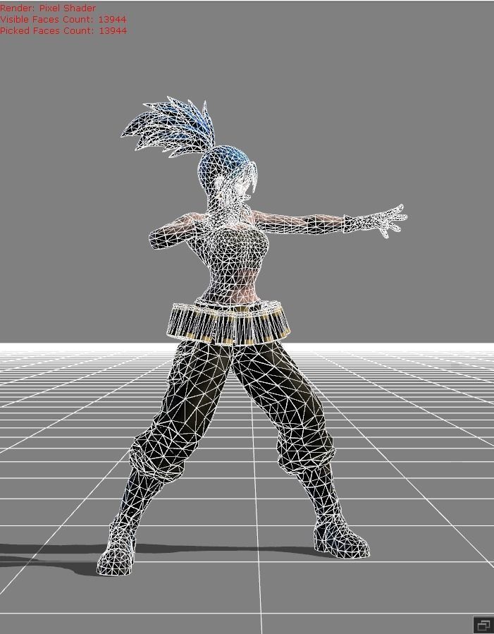 Karina - Leona KOF Skin 06 Low-poly 3D model_9