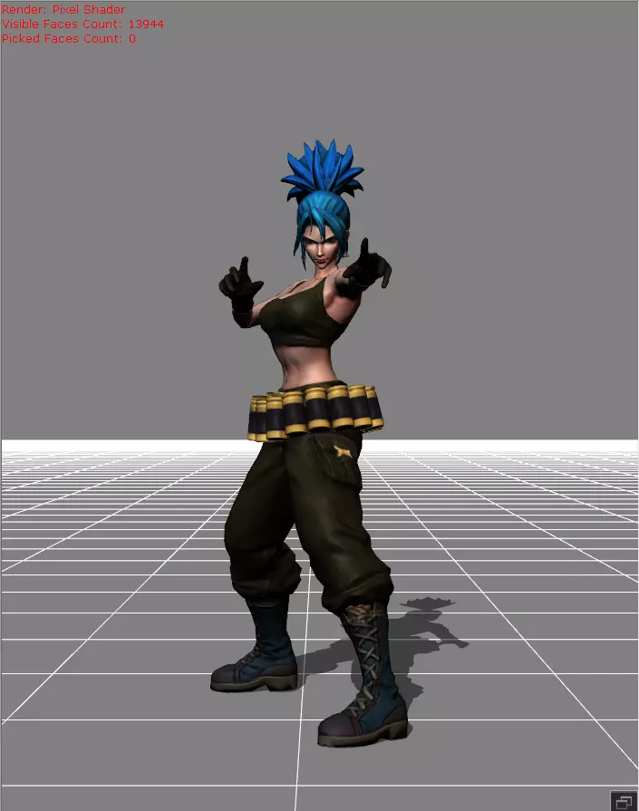 Karina - Leona KOF Skin 06 Low-poly 3D model_0