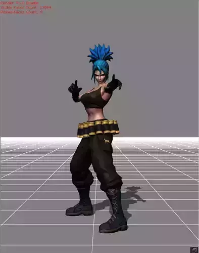 Karina - Leona KOF Skin 06 Low-poly 3D model