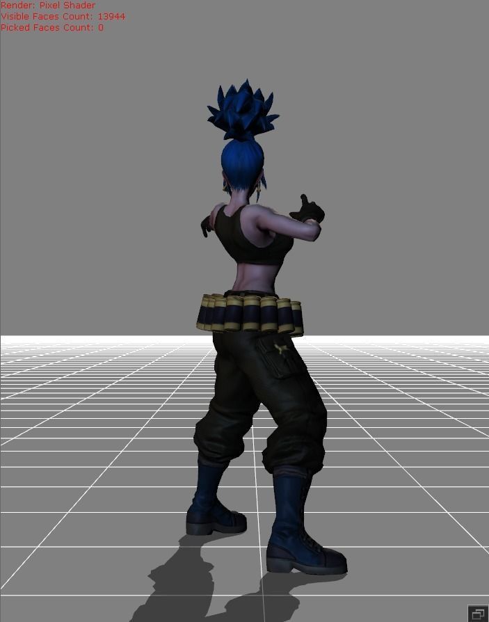 Karina - Leona KOF Skin 06 Low-poly 3D model_2