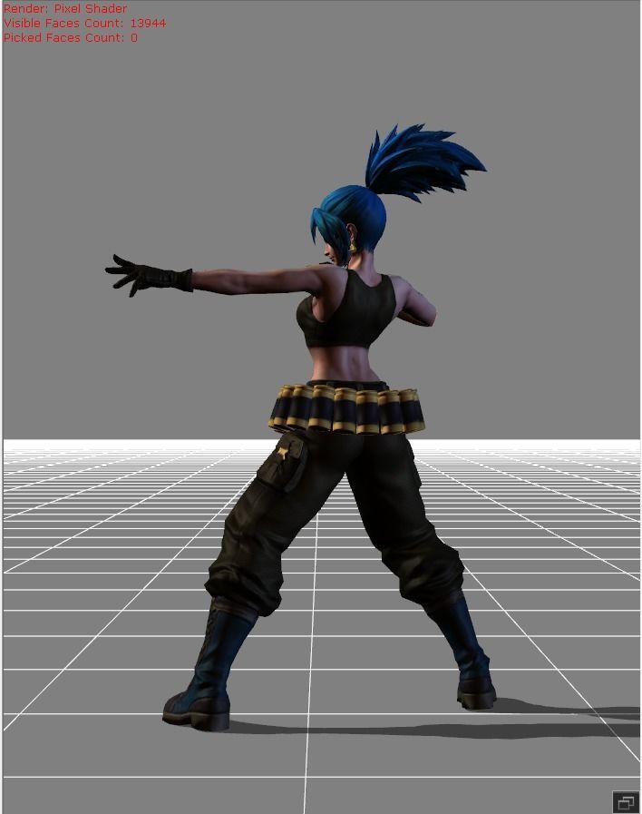 Karina - Leona KOF Skin 06 Low-poly 3D model_3