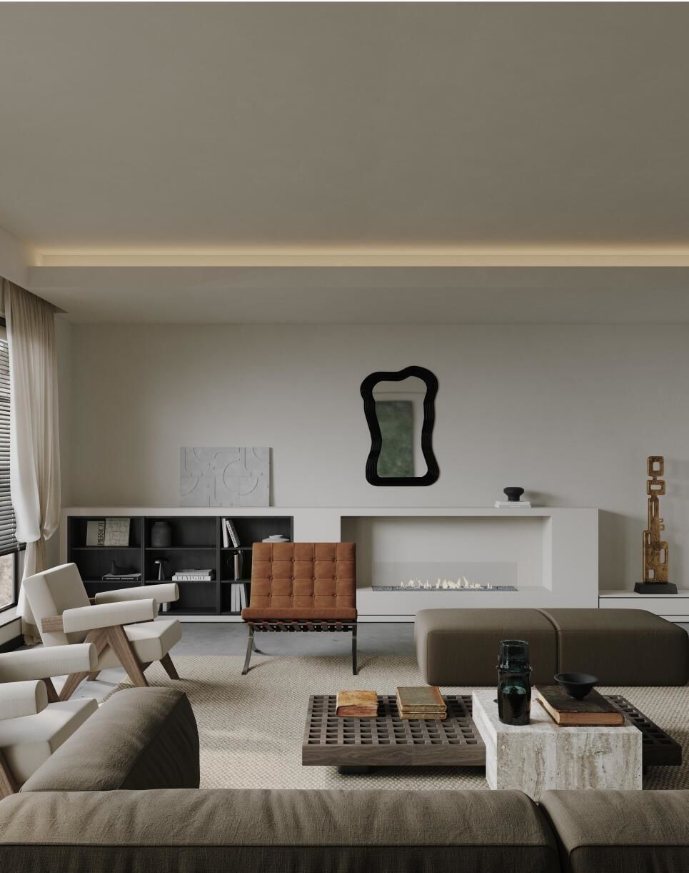 Vintage Style Living Room Dining Room 3D Model 3D model | CGTrader