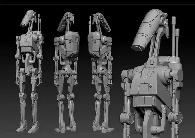 B1 articulation battle droid One12 Scale STL Files 3D print model