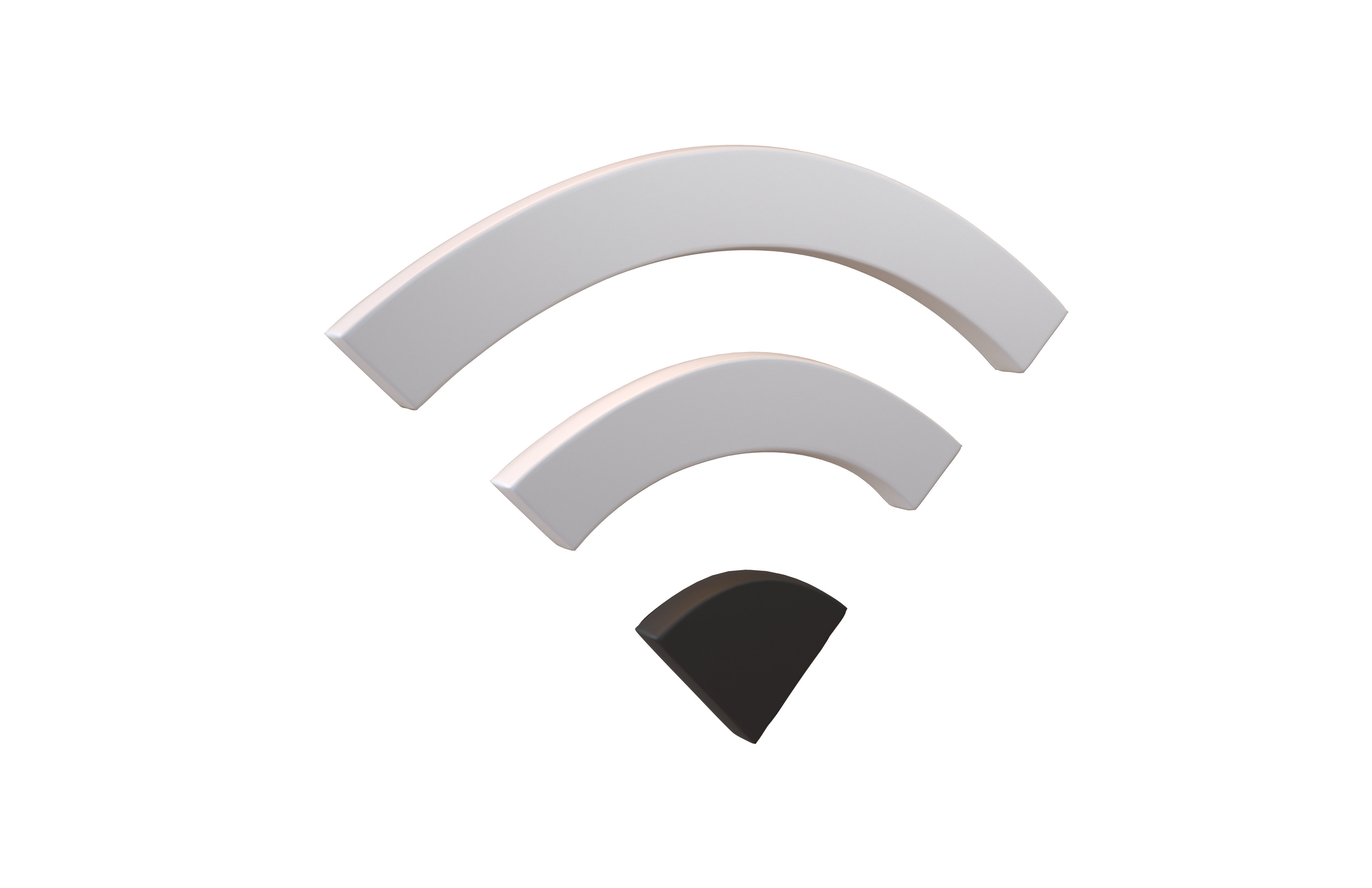 Wifi Symbol v1 008 Low-poly 3D model_1