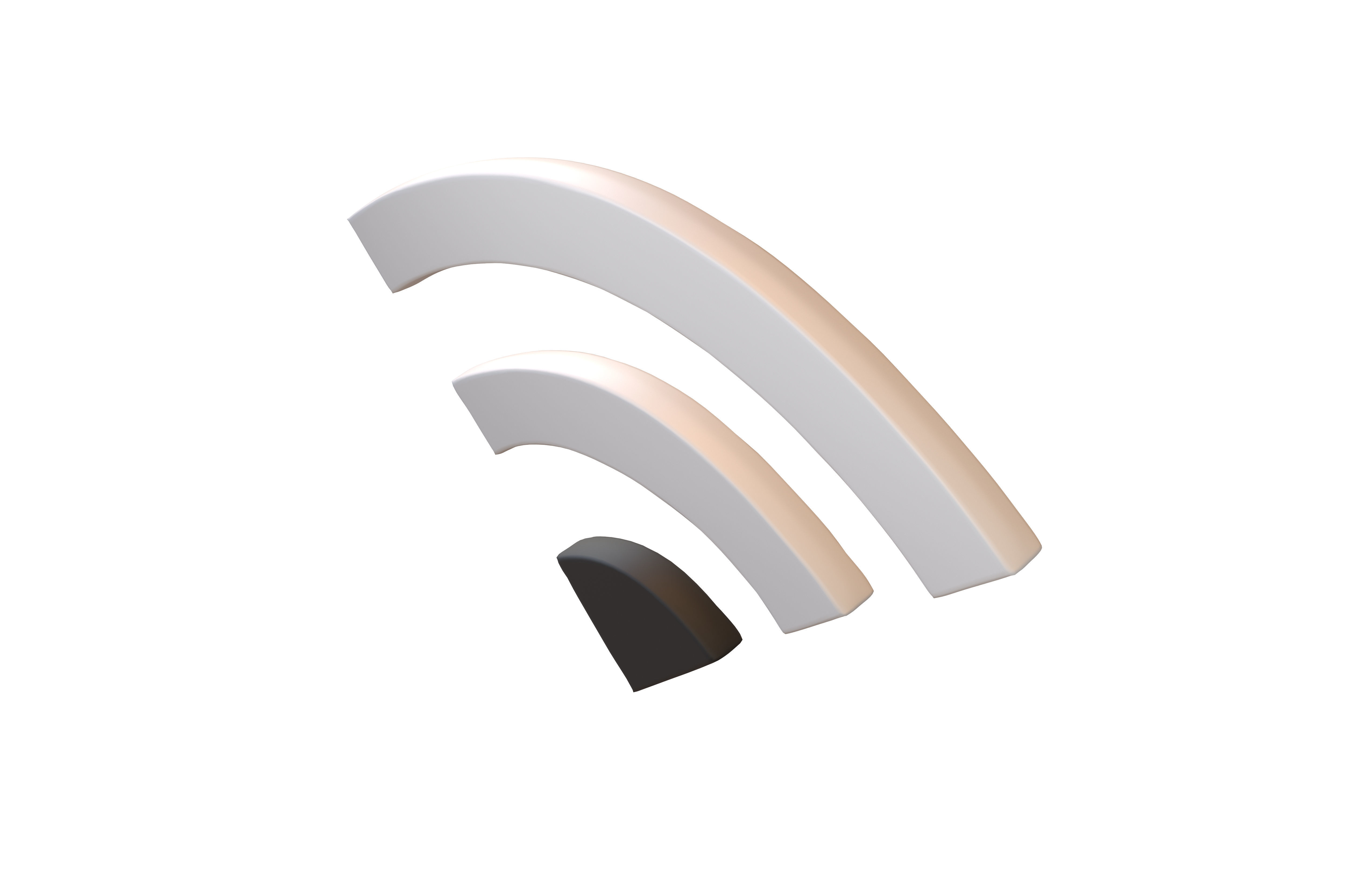 Wifi Symbol v1 008 Low-poly 3D model_2