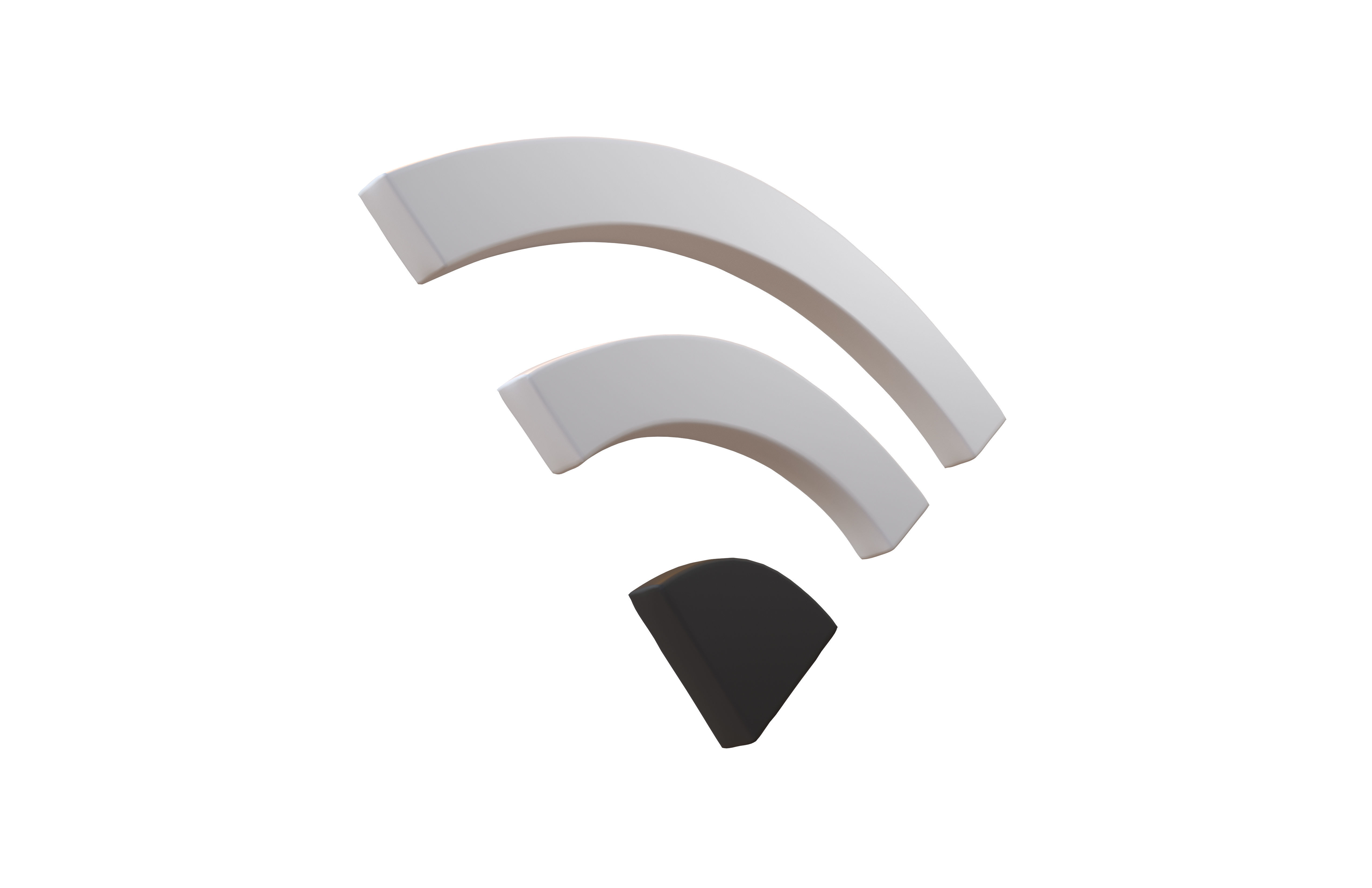Wifi Symbol v1 008 Low-poly 3D model_3