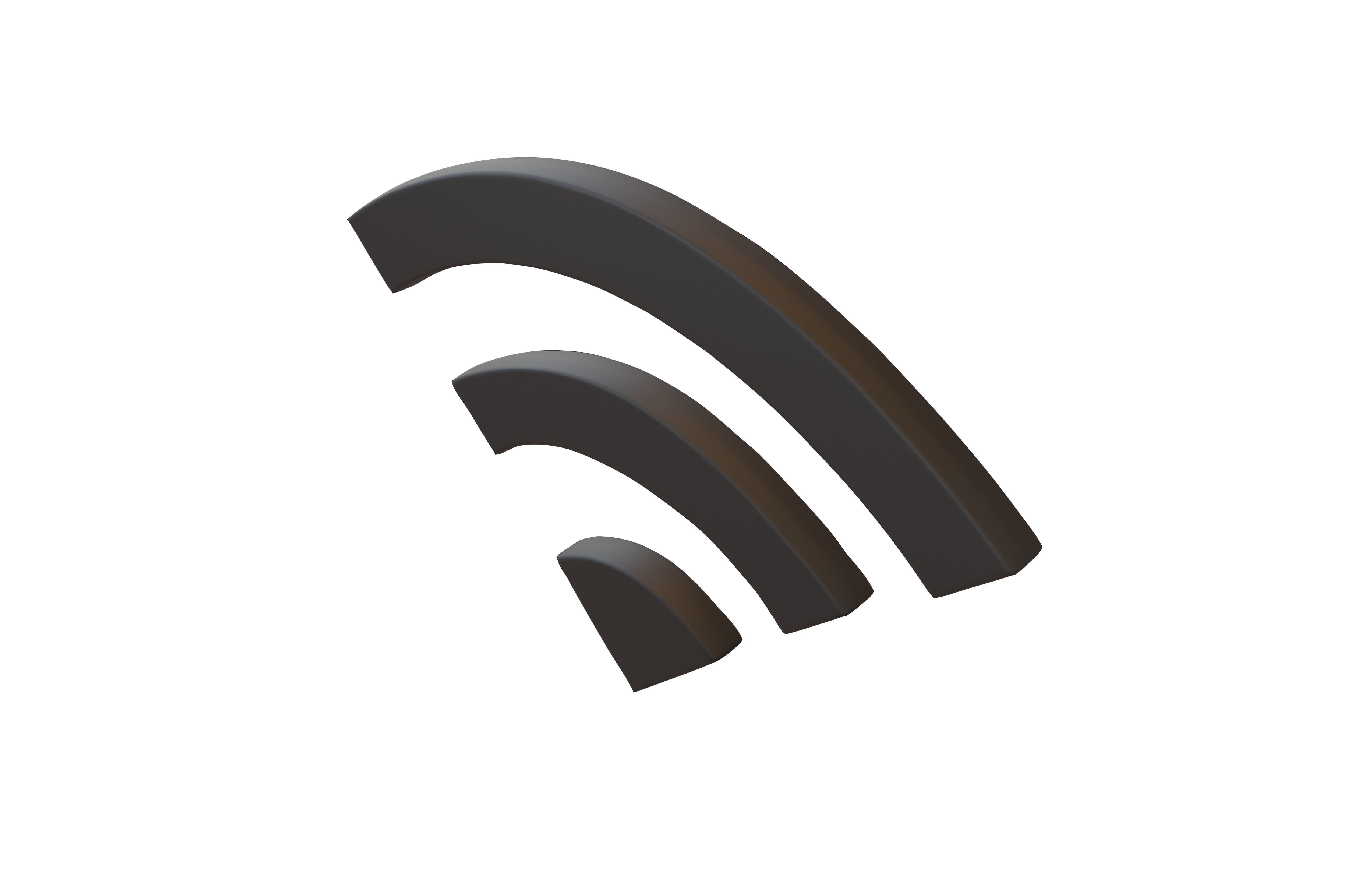 Wifi Symbol v1 010 Low-poly 3D model_2