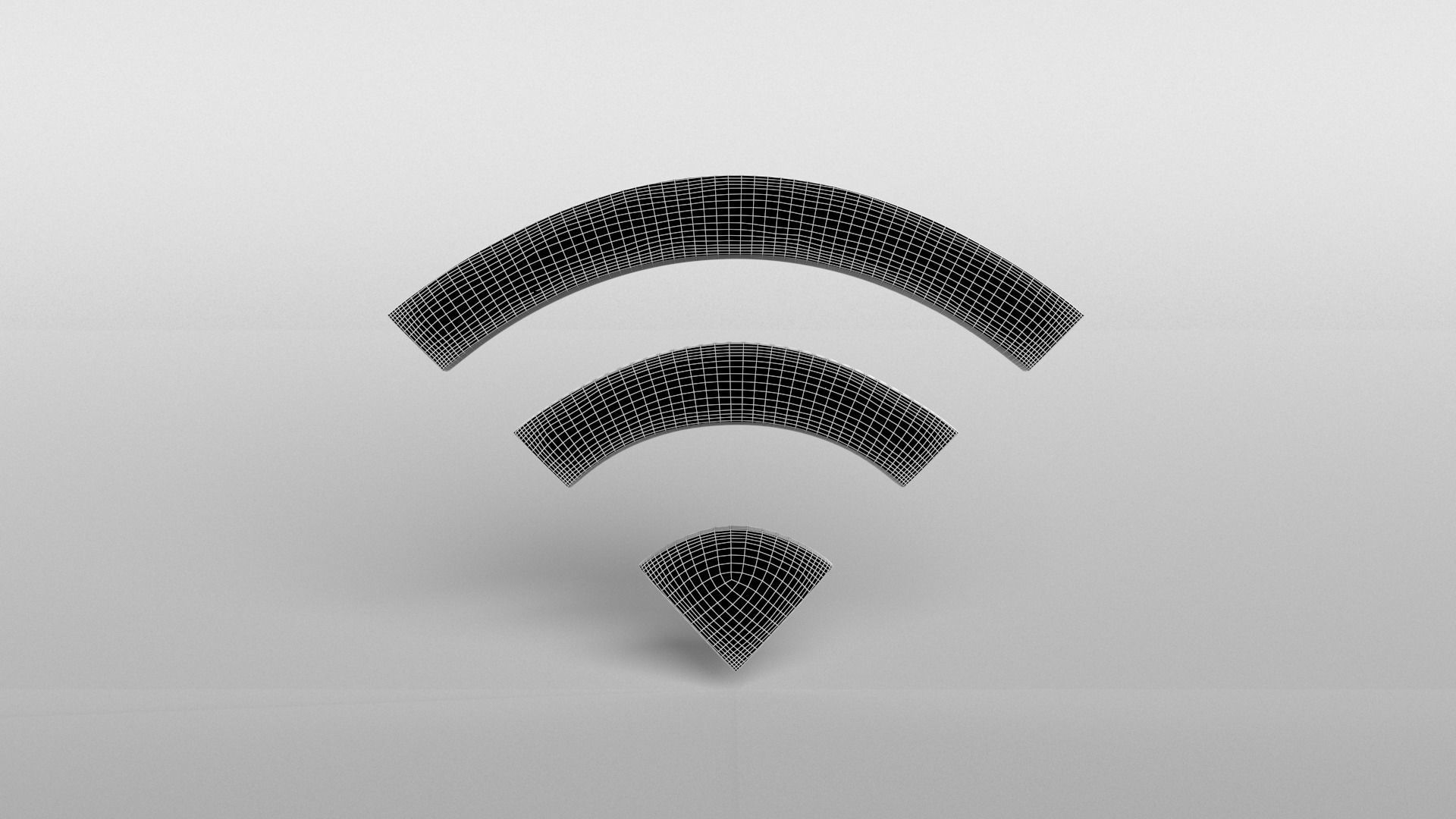 Wifi Symbol v1 010 Low-poly 3D model_5