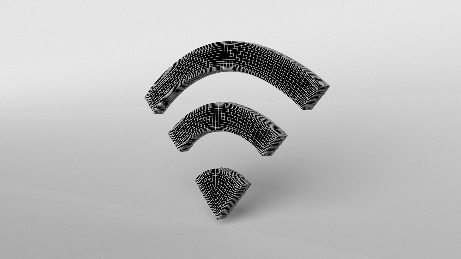 Wifi Symbol v1 010 Low-poly 3D model_6