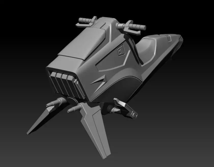 Balutar Class Speeder One12 Scale STL Files 3D print model_0