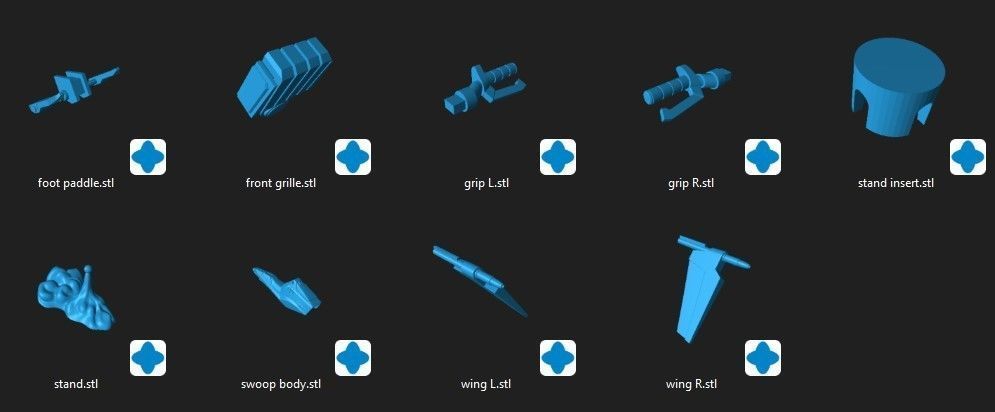 Balutar Class Speeder One12 Scale STL Files 3D print model_4