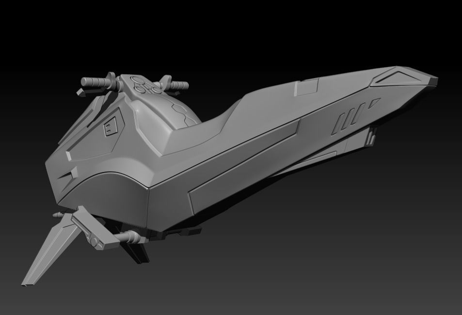 Balutar Class Speeder One12 Scale STL Files 3D print model_2