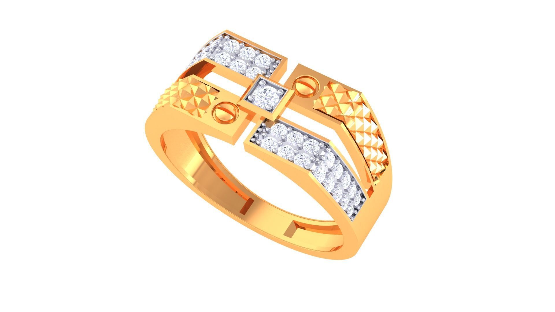 Engagement Wedding Rings 3dm STL OBJ FBX Renders Details 3D print model_1