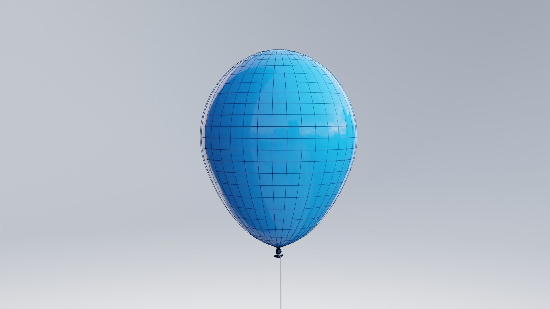 Balloon 4K and 2K Low-poly 3D model_2