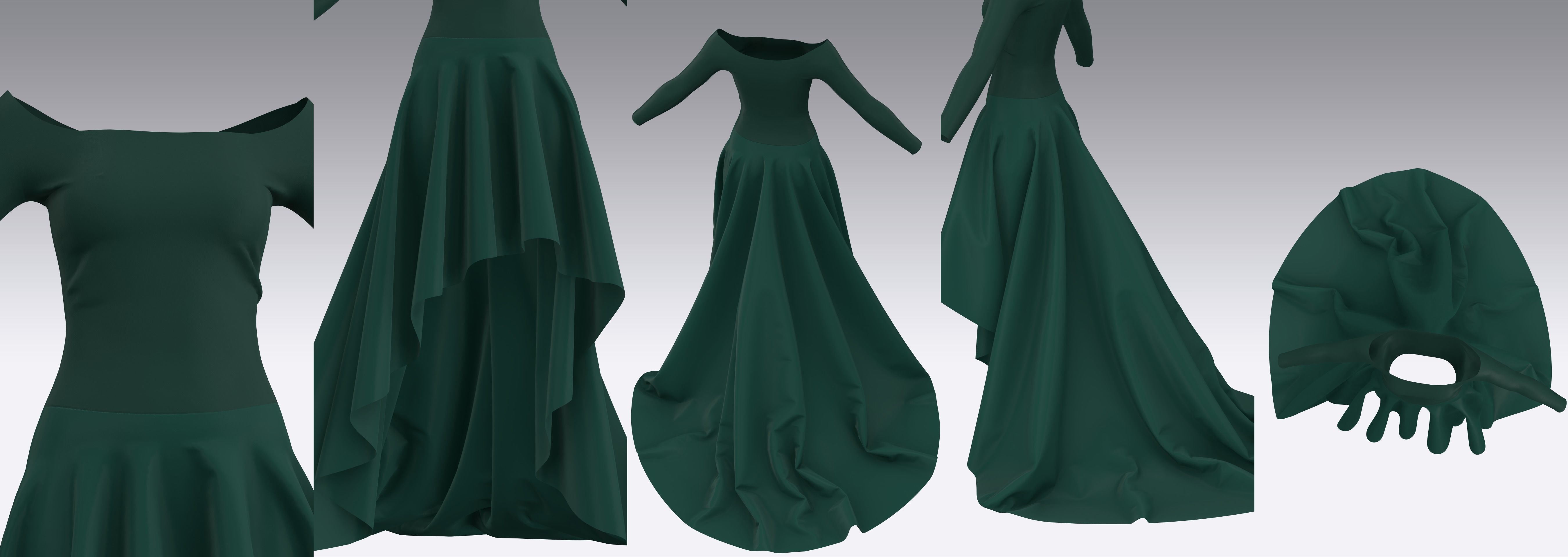 Dress Outfits MD CLO 3D ZPRJ ZPAC project files 3D model_8