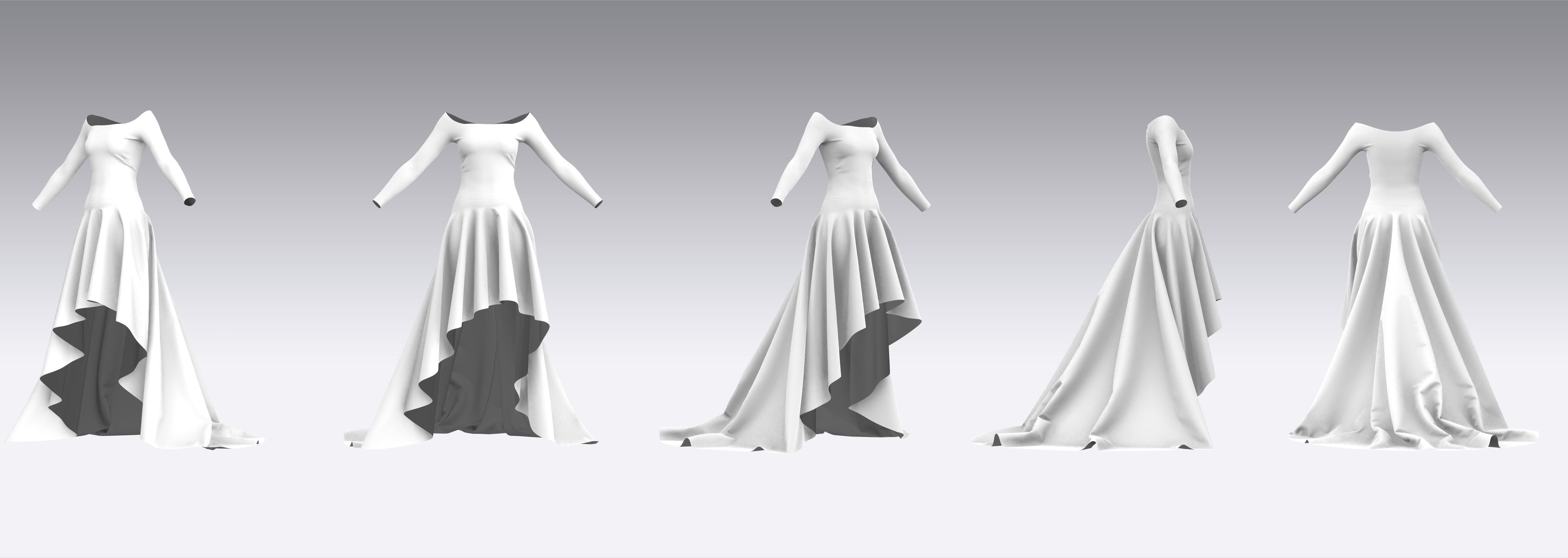 Dress Outfits MD CLO 3D ZPRJ ZPAC project files 3D model_6