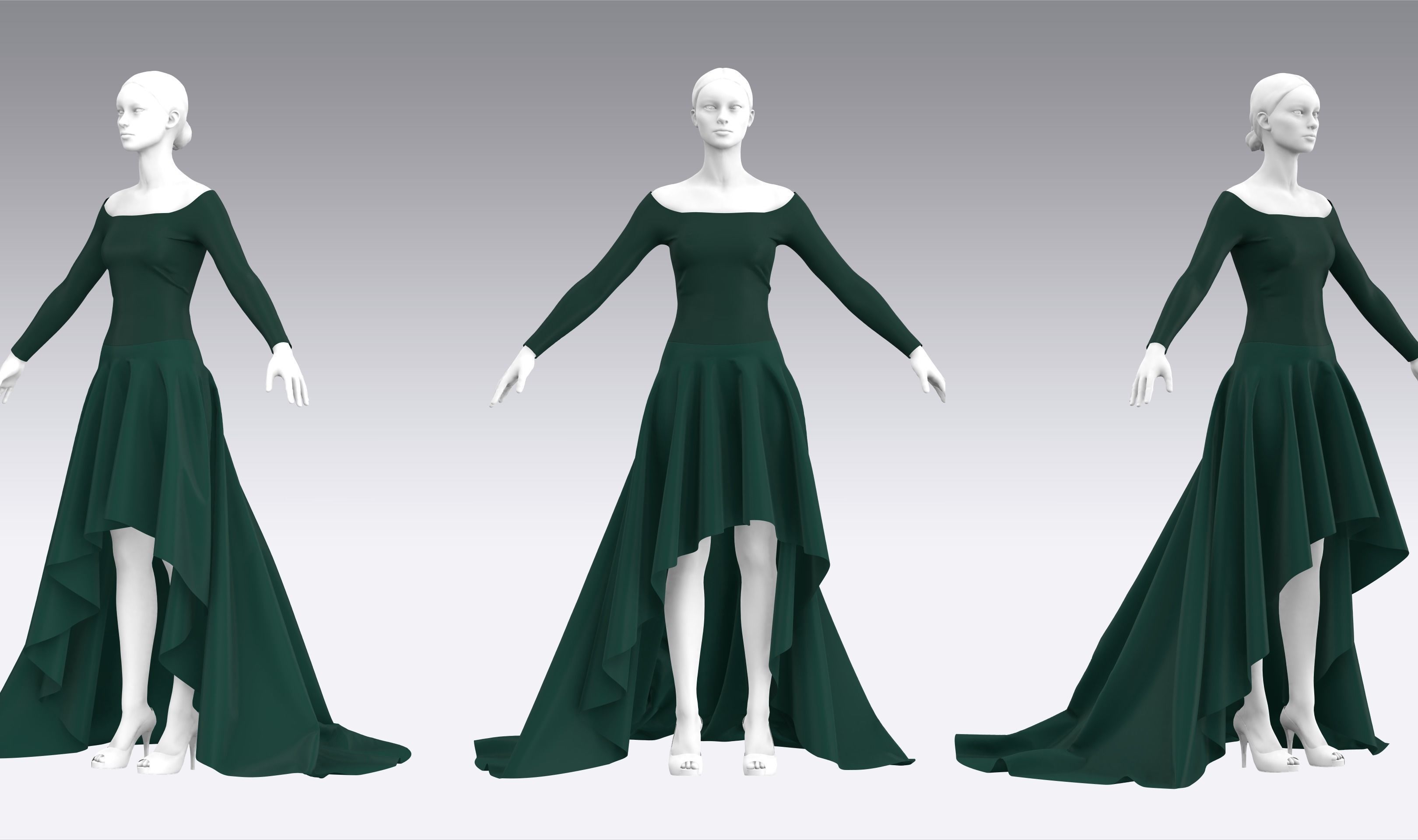 Dress Outfits MD CLO 3D ZPRJ ZPAC project files 3D model_2