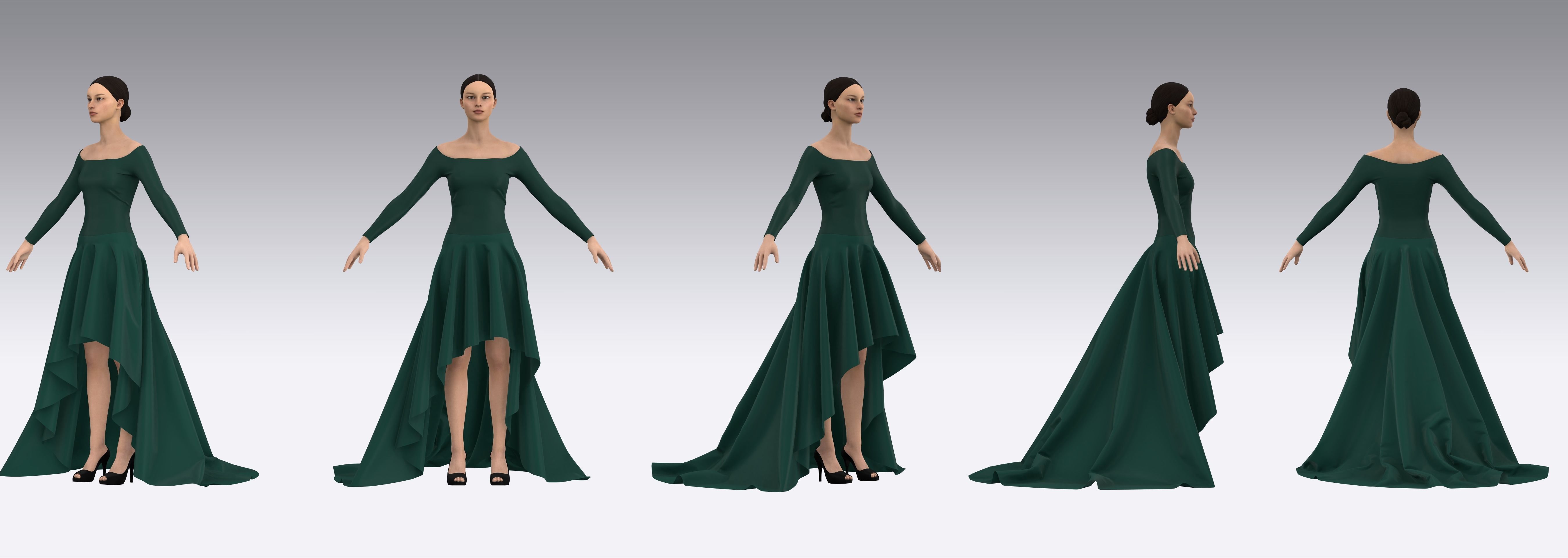 Dress Outfits MD CLO 3D ZPRJ ZPAC project files 3D model_4