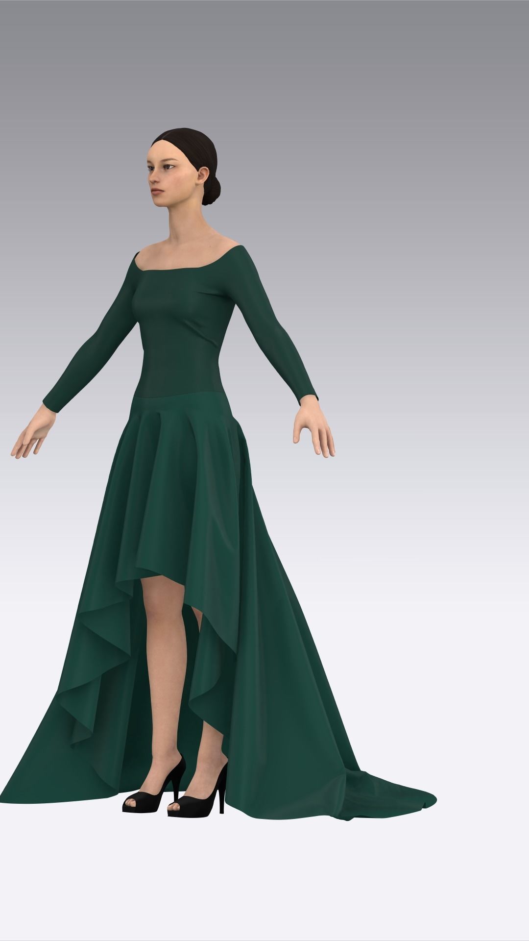 Dress Outfits MD CLO 3D ZPRJ ZPAC project files 3D model_17