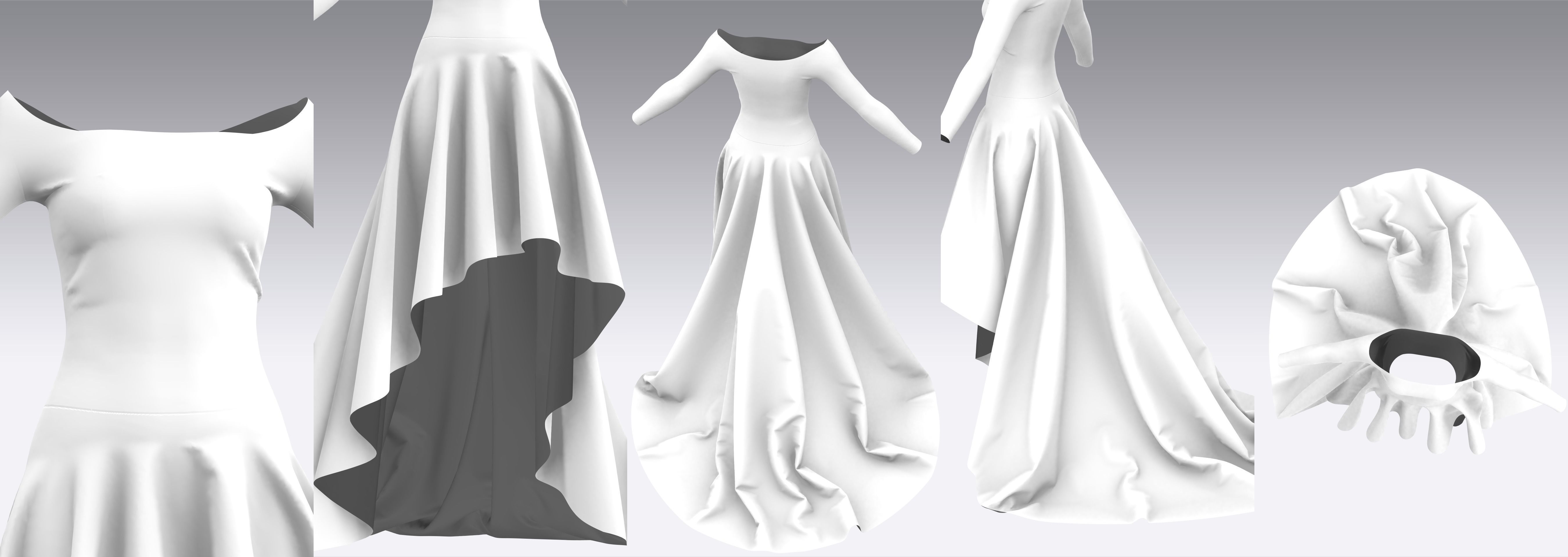 Dress Outfits MD CLO 3D ZPRJ ZPAC project files 3D model_9