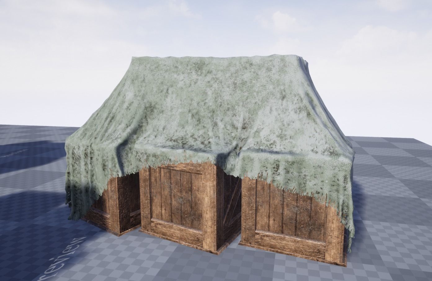 Medieval barrels and crates Kit 3D Model Collection_3