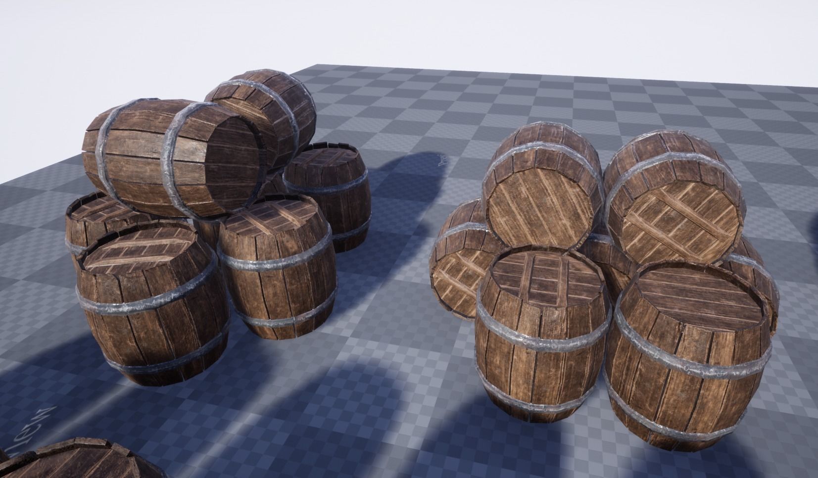 Medieval barrels and crates Kit 3D Model Collection_13