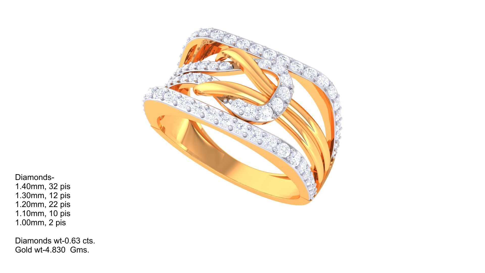 Wedding Engagement Rings 3dm STL OBJ FBX Renders Details 3D print model_1