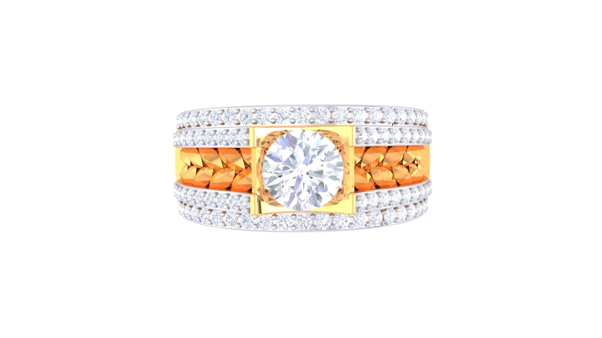 Wedding Engagement Rings 3dm STL OBJ FBX Renders Details 3D print model_3