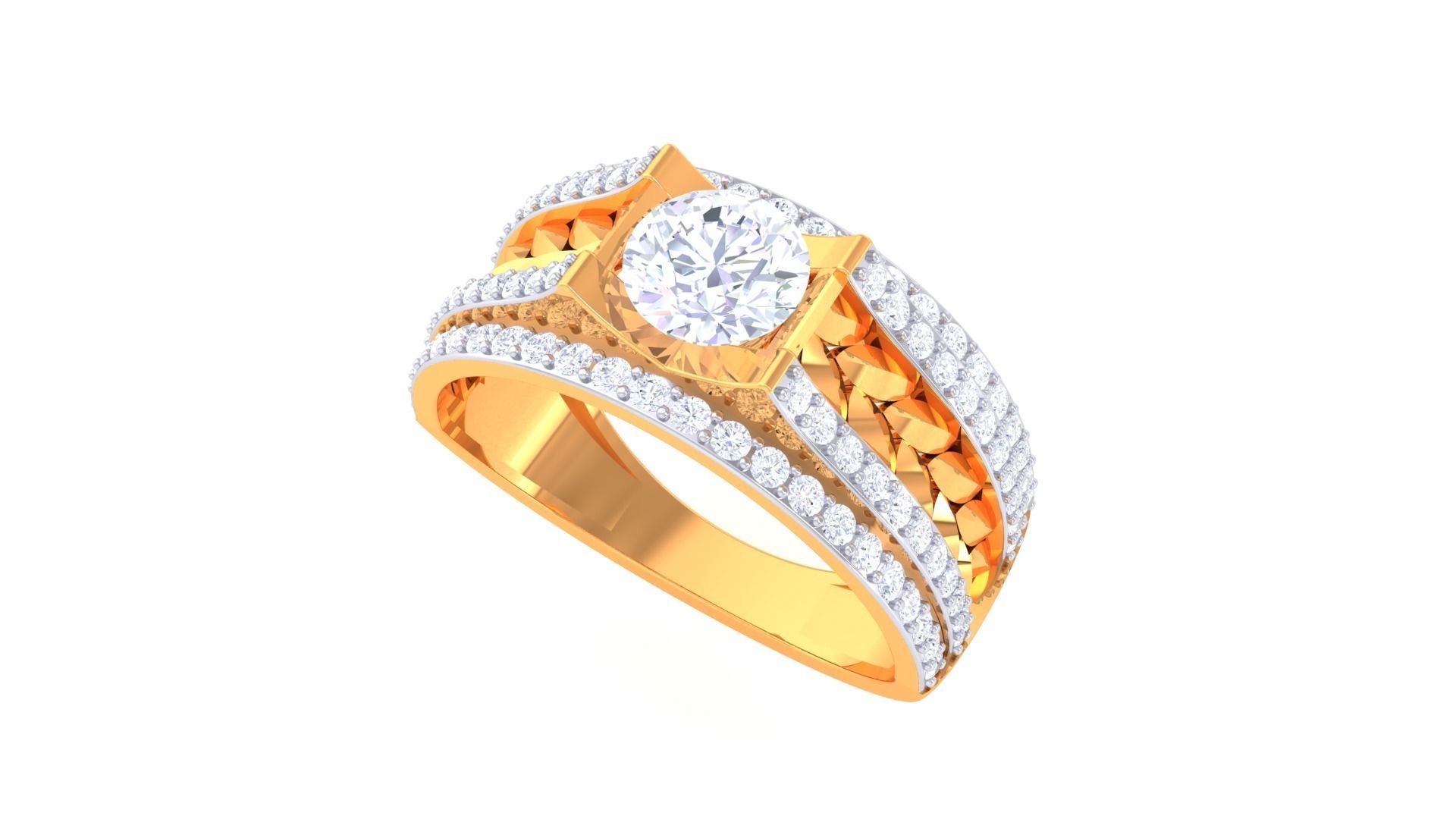 Wedding Engagement Rings 3dm STL OBJ FBX Renders Details 3D print model_2