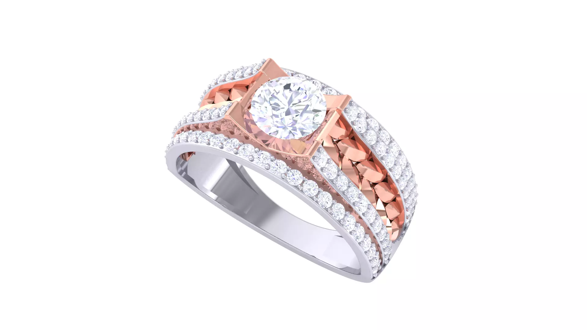 Wedding Engagement Rings 3dm STL OBJ FBX Renders Details 3D print model_0